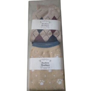 Fashion Boutique Women's One Size 5 Pairs Geometric Multi-Color Socks New